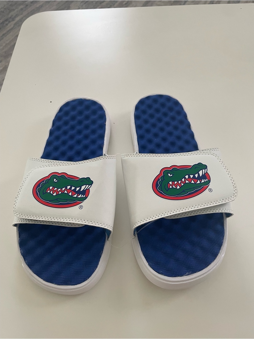 Florida Gators NCAA Slide Sandals Shoes Blue White Size 8 Team Footwear